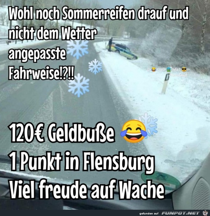 Unangepasste Fahrweise