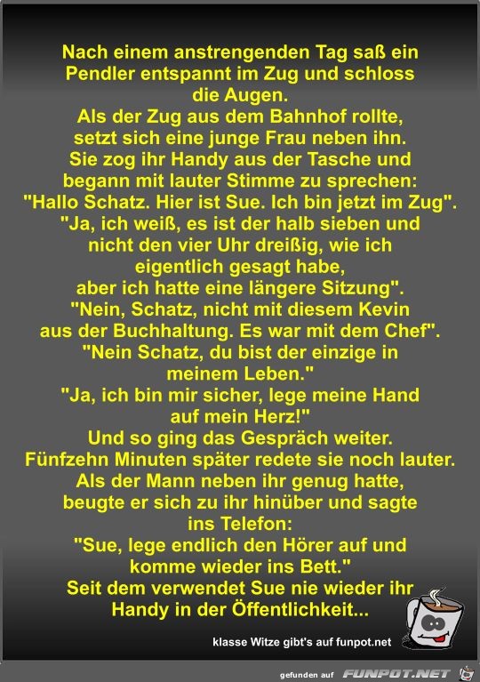 Nach einem anstrengenden Tag saß ein Pendler entspannt im... Nach einem anstrengenden Tag saß ein Pendler entspannt im...