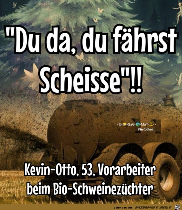 Du faehrst scheisse