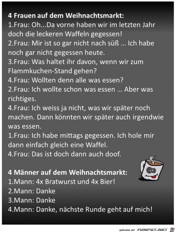 Frauen und Männer auf dem Weihnachtsmarkt Frauen und Männer auf dem Weihnachtsmarkt