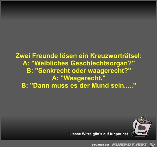 Zwei Freunde lösen ein Kreuzworträtsel Zwei Freunde lösen ein Kreuzworträtsel