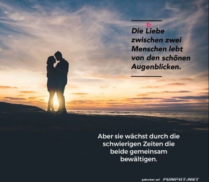 die Liebe zwischen zwei Menschen