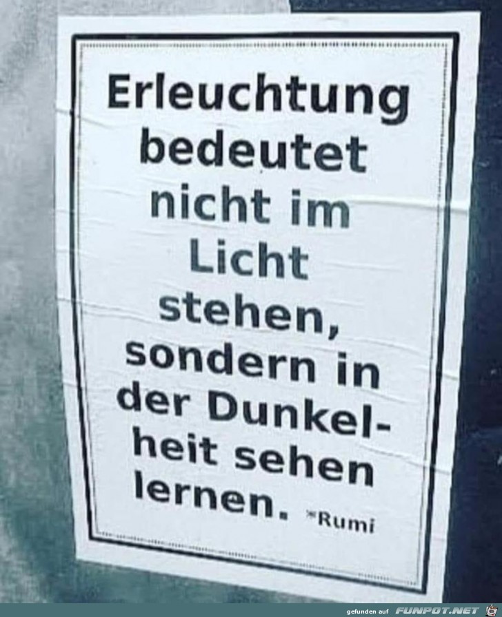 Erleuchtung bedeutet Erleuchtung bedeutet