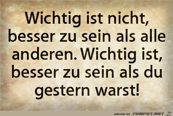 Wichtig ist nicht...