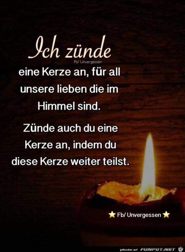 ich zuende eine Kerze an ich zuende eine Kerze an