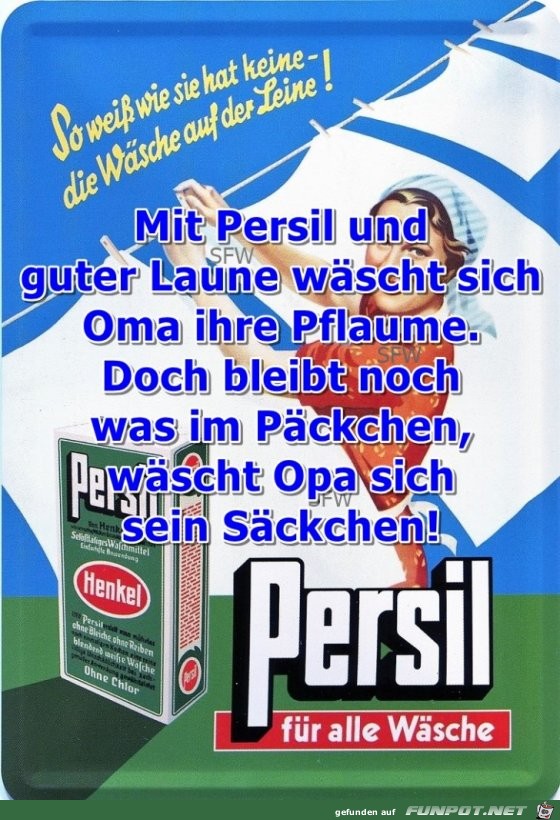 Mit Persil und guter Laune