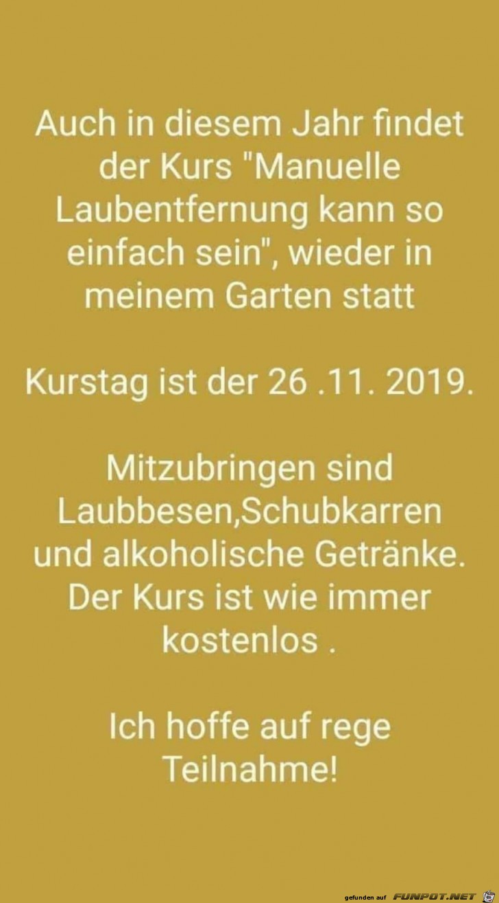 Manuelle Laubentfernung Manuelle Laubentfernung