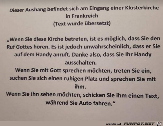 Kirchenaushang Kirchenaushang