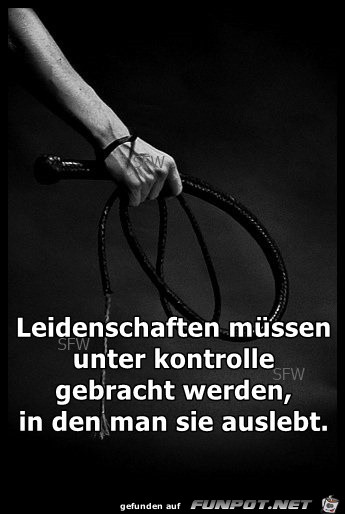 Leidenschaften muessen unter Leidenschaften muessen unter
