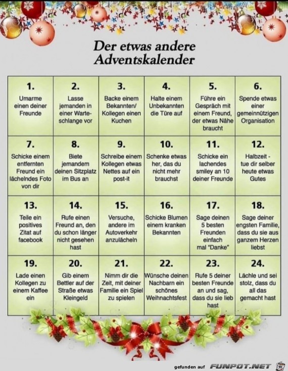 Ein toller Adventskalender Ein toller Adventskalender
