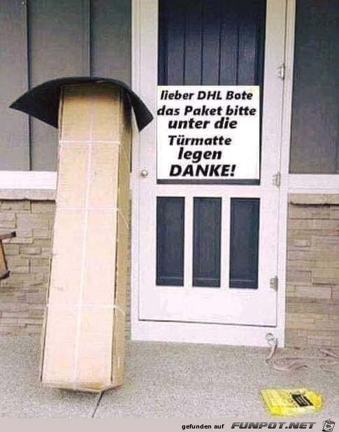 DHL Bote macht seinen Job DHL Bote macht seinen Job