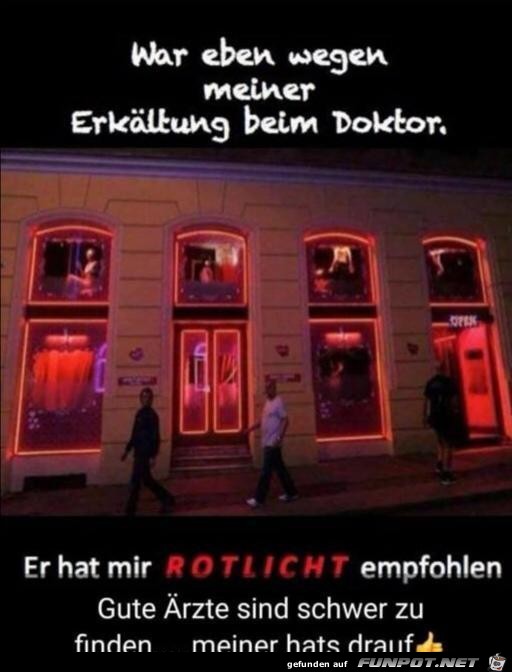 Rotlicht empfohlen