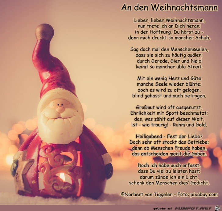 An den Weihnachtsmann 2019