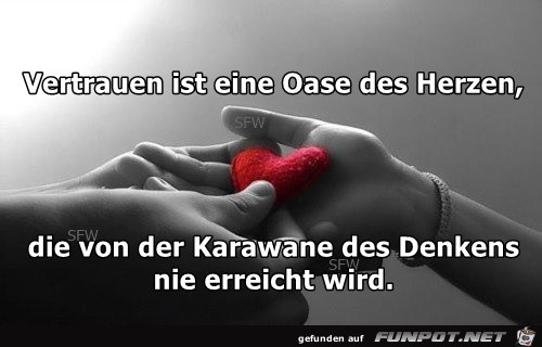 Vertrauen ist eine Oase des Herzen