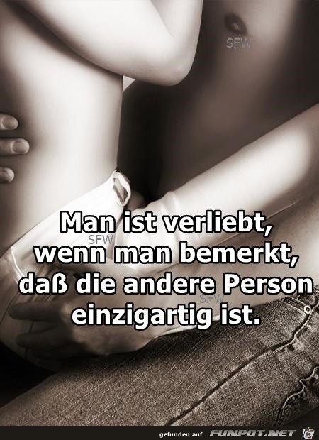 Man ist verliebt