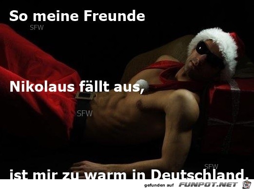 Nikolaus faellt aus