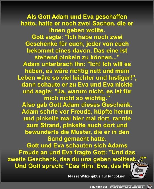 Als Gott Adam und Eva geschaffen hatte Als Gott Adam und Eva geschaffen hatte
