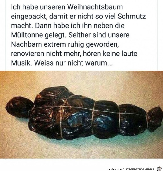 Weihnachtsbaum eingepackt Weihnachtsbaum eingepackt