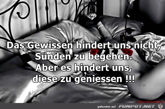 Das Gewissen hindert uns Das Gewissen hindert uns