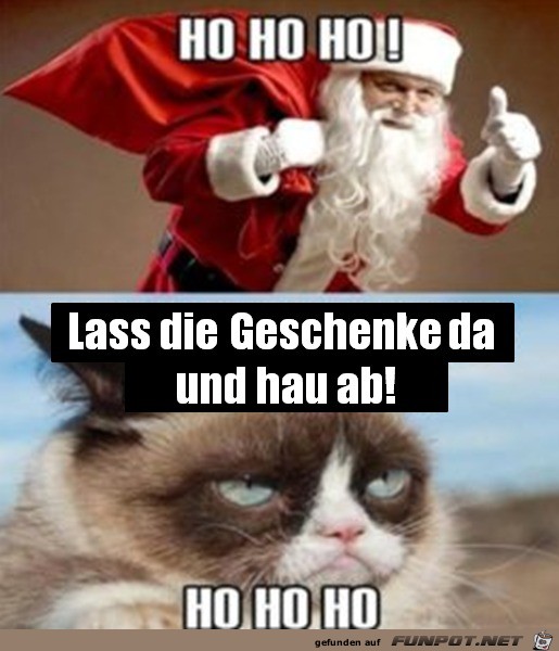 Geschenke her und abhauen Geschenke her und abhauen
