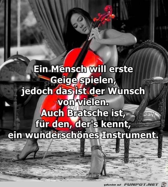 Ein Mensch will erste Geige spielen Ein Mensch will erste Geige spielen