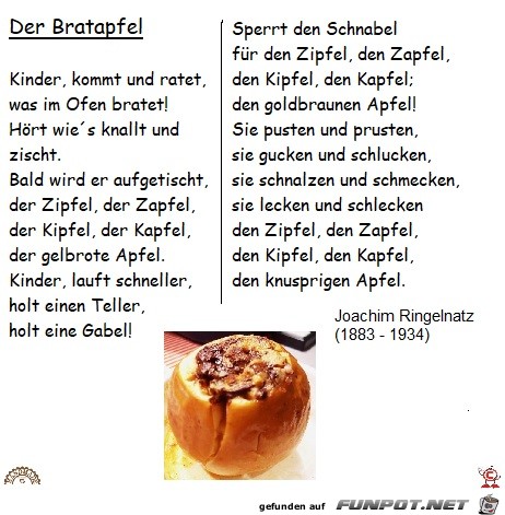 Bratapfel-Gedicht