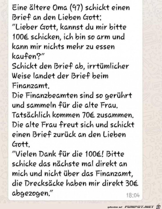 Brief von Oma Brief von Oma