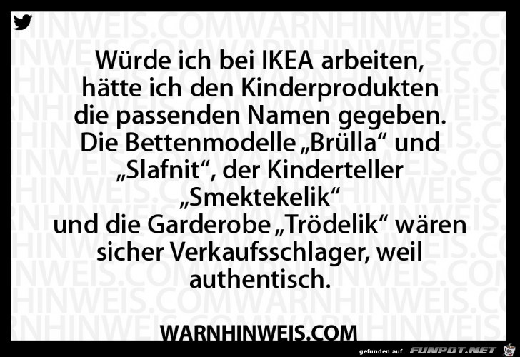 Namen für Kindermöbel von IKEA Namen für Kindermöbel von IKEA