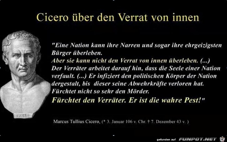 Cicero ueber den Verrat von innen