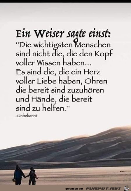 ein weiser sagte einst