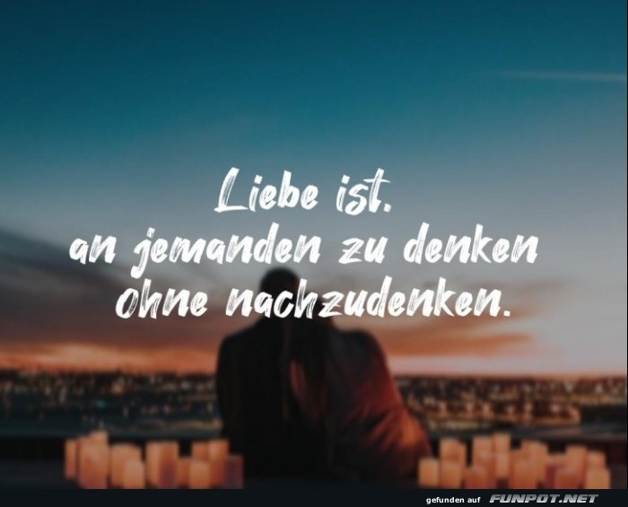 liebe ist an jemanden zu denken