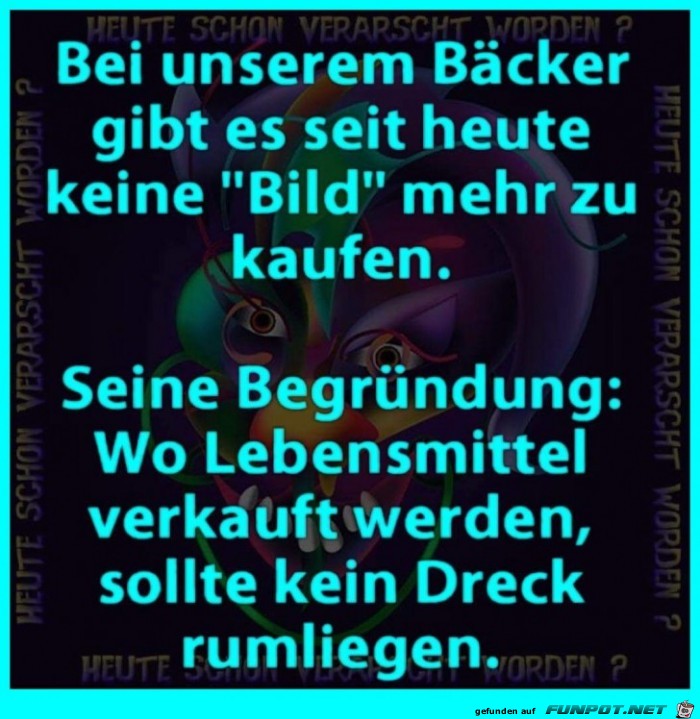 Bildzeitung beim Bcker