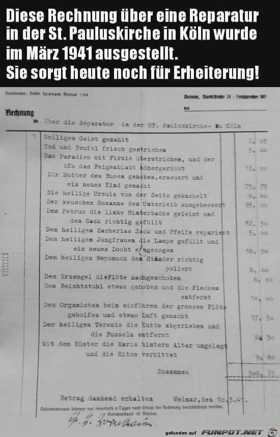 Alte Rechnung Alte Rechnung