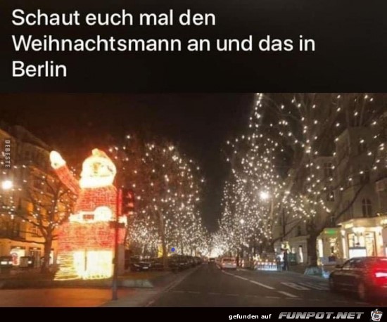 Ku-Damm-Weihnachtsmann in Berlin