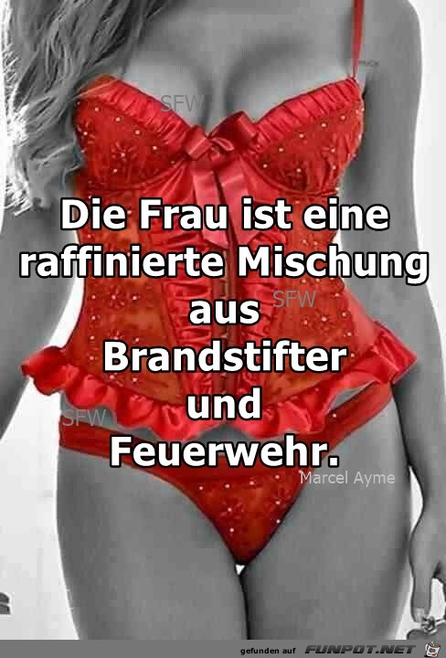 Die Frau ist eine raffinierte