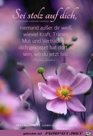 sei stolz auf dich sei stolz auf dich