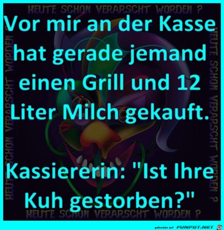 Frage an der Kasse