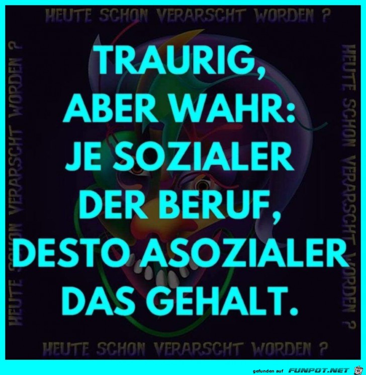 Traurig aber war