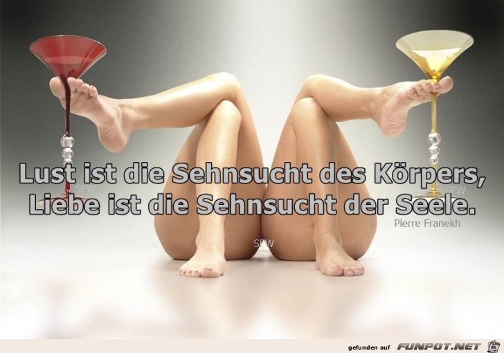 Lust ist die Sehnsucht des Koerpers