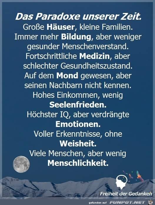 Das paradoxe in unserer Welt Das paradoxe in unserer Welt