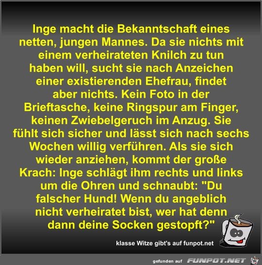 Inge macht die Bekanntschaft eines netten Inge macht die Bekanntschaft eines netten