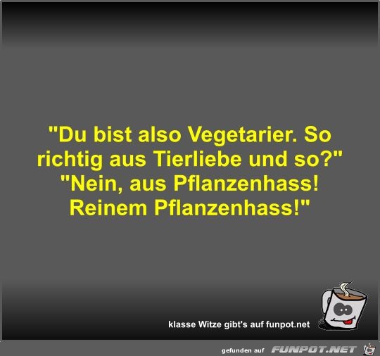 Du bist also Vegetarier Du bist also Vegetarier