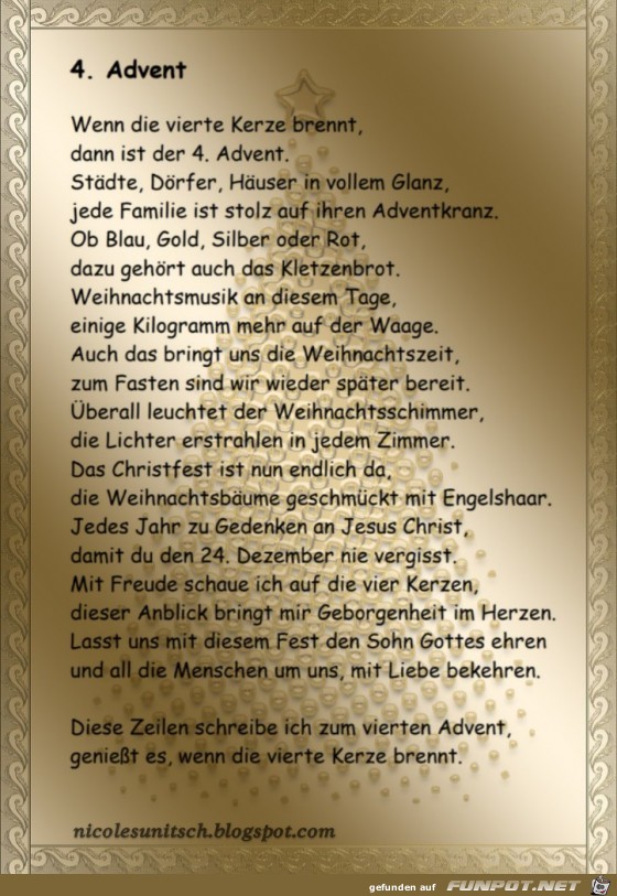4. Advent - Gedicht 4. Advent - Gedicht