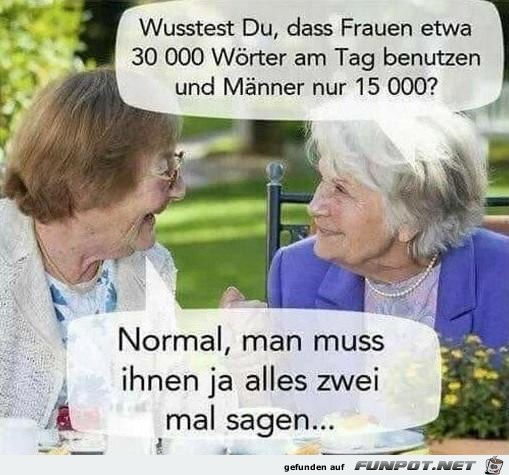 Mehrmals sagen