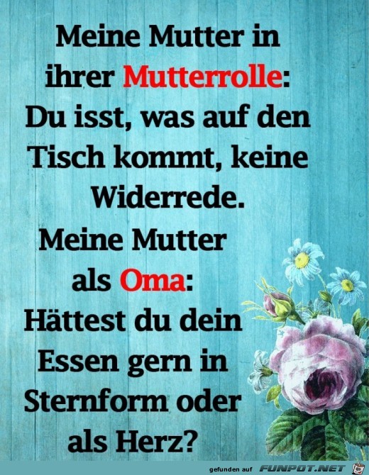 meine mutter in ihrer mutterrolle