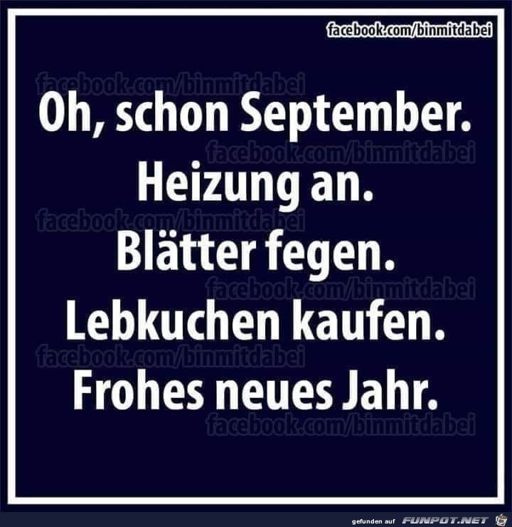 oh schon September oh schon September