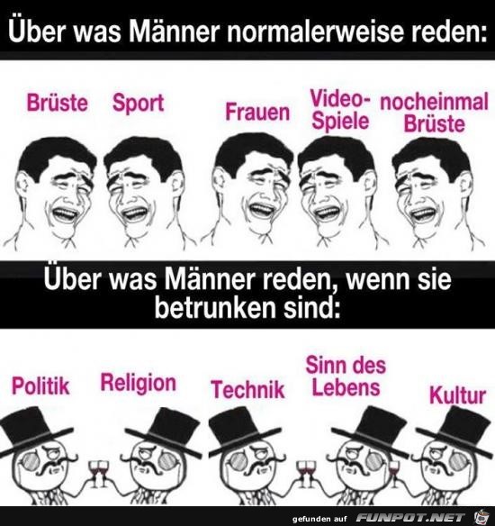 Worueber reden Maenner Worueber reden Maenner