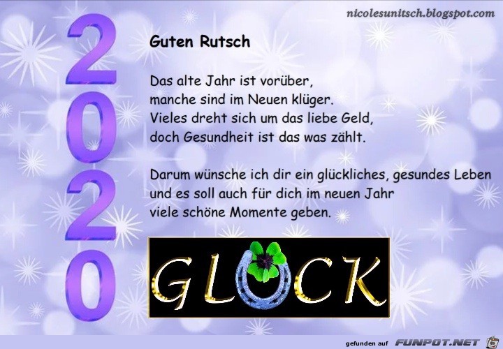 Guten Rutsch - Gedicht von Nicole Sunitsch