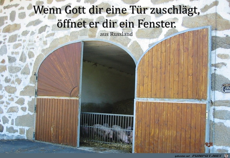 wenn gott dir eine tuer zuschlaegt