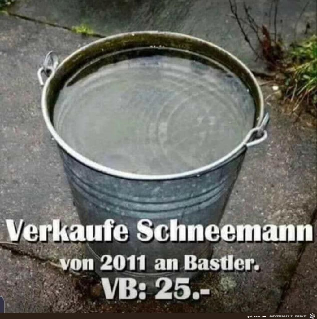 Verkaufe Schneemann Verkaufe Schneemann